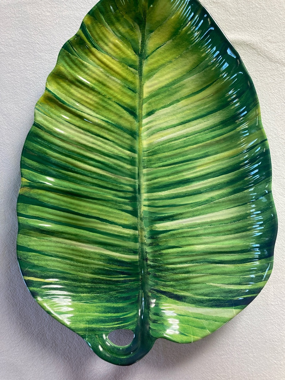 Craft Green Melamine Banana Leaf Serving Tray